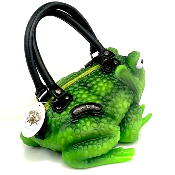 Restocked! Original Windy Willow Green Glow Frog Toad Whimsical Handbag - Picture 8 of 8